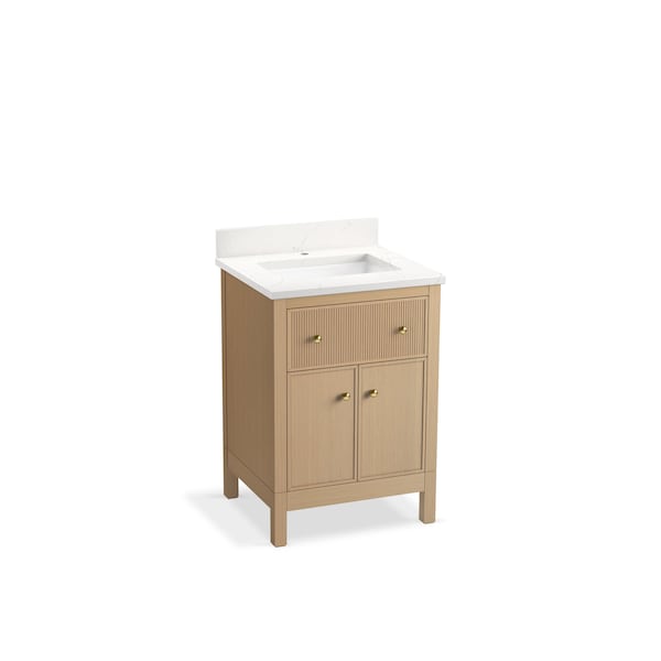 Kohler 24 in. Bathroom Vanity Cabinet With Sink And Quartz Top in White Oak 35018-SWK - main